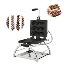 220V Electric Rotary Waffle Machine Lolly Waffle Pine Tree Waffle Maker