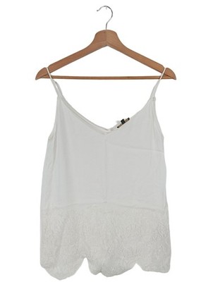 MASSIMO DUTTI Trägertop Damen Top Gr. DE 38 weiß Casual-Look