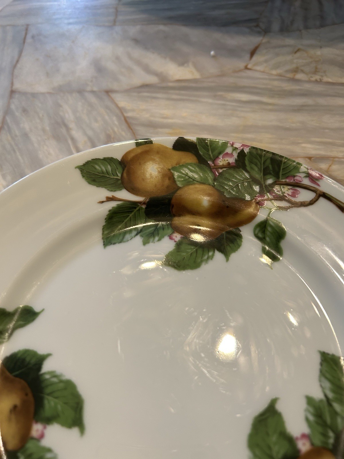 Bill Goldsmith Compote Limoges Plate Pears