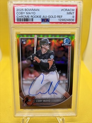 2025 Bowman Coby Mayo Chrome Rookie AU-Gold Ref 34/50
