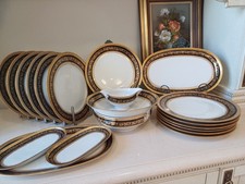 Limoges - Servizio da tavola per 12 (20) - Porcellana - Lussuoso oro 24K dorato