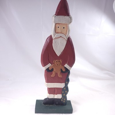 Wooden Rustic Style Santa Christmas Holiday Decor 
