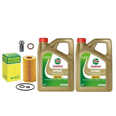 8L CASTROL EDGE LL 5W30 MANN OIL SERVICE KIT FOR MERCEDES CLA220d 2.2 13-19