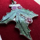 5 Vintage Sterling Silver Charm Lot Enamel Christmas Holly Berry Queen Bee Hand — photo 10