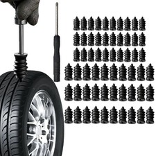 60PCS Tire Repair Rubber Nail Kit - Screw in Tire Plugs with Screwdriver,