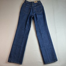 VTG LEVIS 70s Jeans Womens High Rise Straight Flare Denim Orange Tab Scovil USA