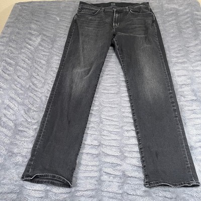 Hudson Byron Slim Straight Zip Fly Jeans Scorpio Faded Black Mens Size 36