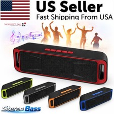 Bluetooth Speaker Wireless Waterproof Outdoor Stereo Bass USB/TF/FM Radio LOUD