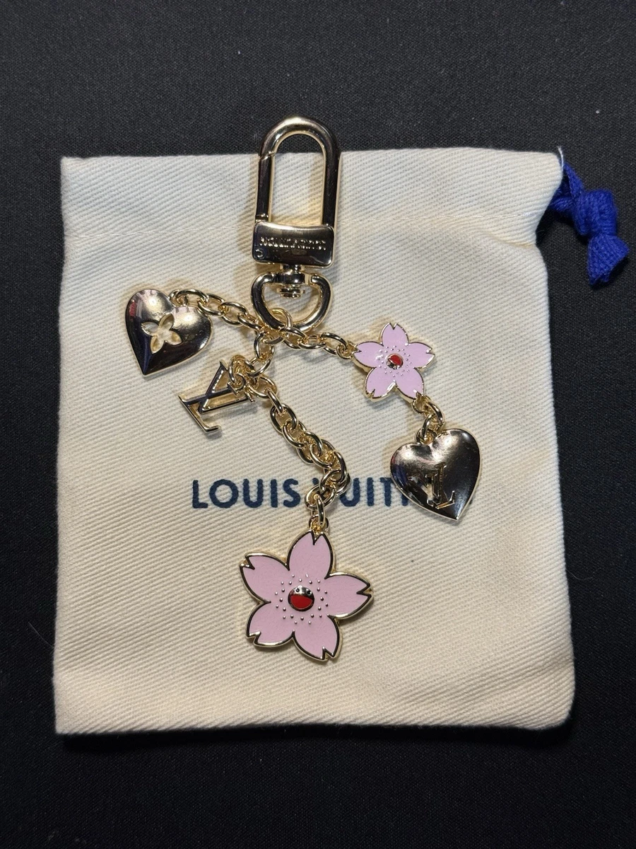 LOUIS VUITTON x Murakami Cherry Blossom Gold Plated Metal Keychain