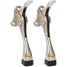 Kickdown Door Stopper 4 Inches - 2 Packs One Touch Adjustable Height Door Sto...