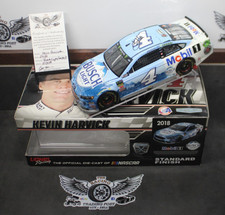 2018 Kevin Harvick Busch Light Mobil 1 1/24 Action NASCAR Diecast Autographed
