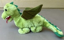 Vintage 1980 Dakin Green Dragon Dinosaur Dragonwick 12  Stuffed Animal Plush
