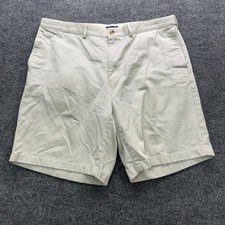 Lands' End Traditional Fit Chino Shorts Mens 40 Beige 9" Inseam Casual Khaki