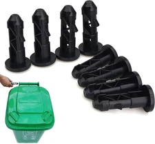 8 Pcs Wheelie Bin Lid Hinge Pins, Sturdy Trash Can Lid Hinge Pins, Outdoor Plast
