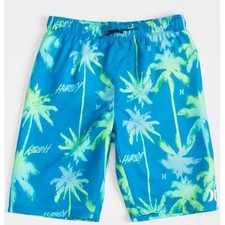 NWT HURLEY Palms Boys Board-shorts Swim Size 6 Electric Blue Size 6