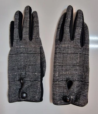 Isotoner - Gants Femme Bi-matière, Style élégant, Taille Unique, Noir - Photo 1/2