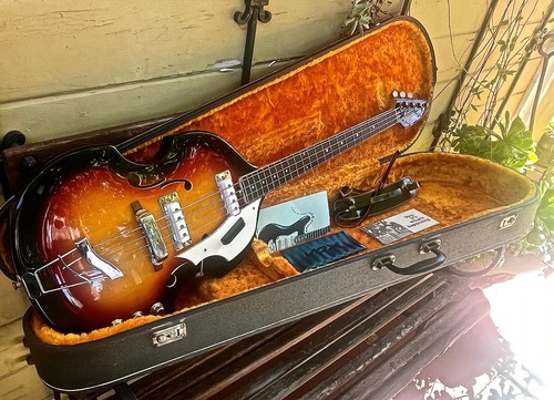 Vntg 1960's VOX Astro IV Bass + Case Strap Case Candy USA SELLER Free Ship!! WOW - Picture 6 of 22