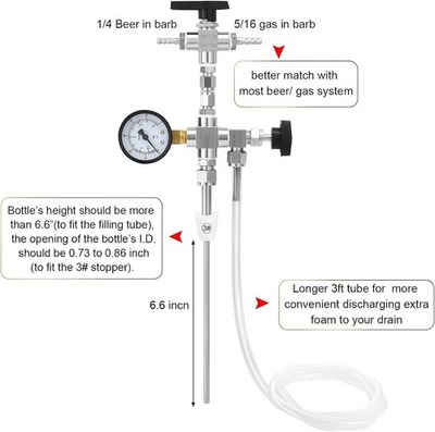 #ad Counter Pressure Bottle Filler Stainless Steel Bottle Filler Counter Pressure... $71.21