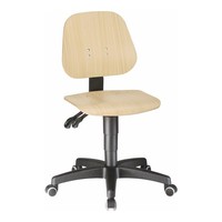 Bimos Arbeitsdrehstuhl Unitec Mit Rollen Und Holz SitzhöHe 440-620 Mm