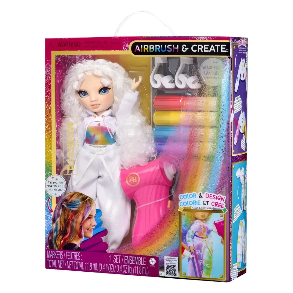 MGA ENTERTAINMENT Rainbow High Air Brush & Create Fashion Dolls -Green Eyes