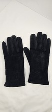 Vintage Fownes Black Suede Thinsulate Thermal Insulated Winter Gloves Size M