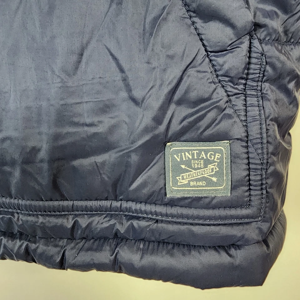 Weatherproof Puffer Vest Mens XL Fleece Lined Layering Fall Winter Blue Coat   - Image 3 of 4