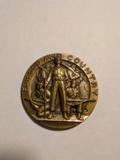 VINTAGE AMERICAN LEGION SCHOOL AWARD BRONZE MEDAL 2.5" For God And Country