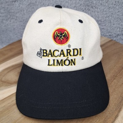 Vintage Bacardi Limon Hat Cap Strap Back Logo Liquor Party Mens 