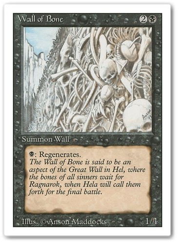 WALL OF BONE x1 mtg NM/NM- 3rd Edition Revised 1 Unc - Picture 1 of 1