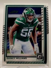 2025 DONRUSS OPTIC QUINCY WILLIAMS FOOTBALL CARD JETS NFL 116 panini