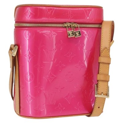 LOUIS VUITTON Vernis Sullivan Vertical Bag Fuchsia Pink M91259 LV Auth 171369V