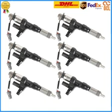 6x Fuel Injectors 23670-E0400 295050-0230 for Hino J08E Truck Kobelco Excavator