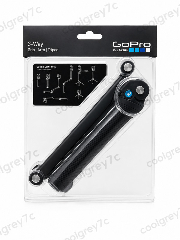 NEW Genuine GoPro 3-Way Grip Arm Tripod AFAEM-001 Extension Mount Selfie Stick