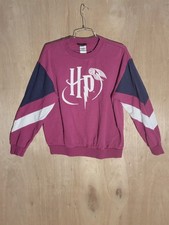 Harry Potter Wizard World Crewneck Sweatshirt Girl Burgundy Quidditch HP Logo