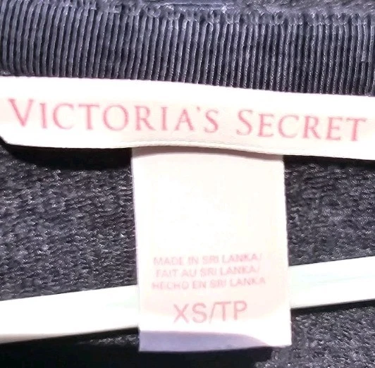 UNDERCOVER Cappotto Victoria's Secret con cappuccio e cerniera grigio antracite taglia XS strass ala angelo