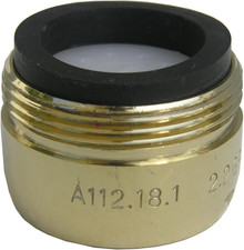 09-1983 Small Male Faucet Aerator with 13/16 X 27 Thread, Polished Brass