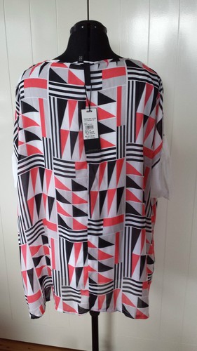 TS black orange and white Tunic/Blouse Size 14 Brand new with tags RRP $119.95 - Picture 3 of 5