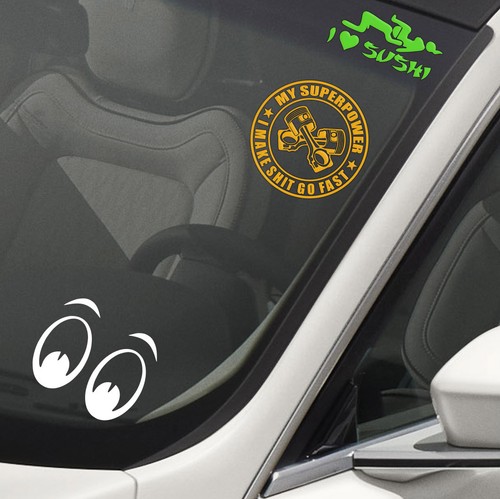 Funny Eyes down JDM Car Truck Fits Jeep Window Phone Sticker Decal - Picture 5 of 12