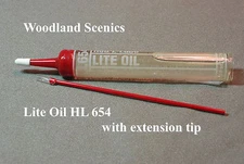 Woodland Scenics Lite Oil HL 654 with extension tip precision lubricant 