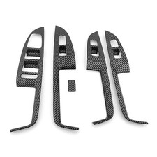 Carbon Fiber ABS Window Lift Switch Panel Cover Trim For Genesis G70 2019-2026