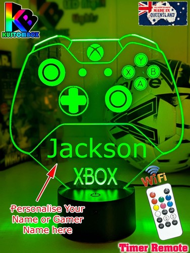 XBOX GAME Game Controller Personalised 3D LED Night Light Colour Changing Lamp - Picture 9 of 16