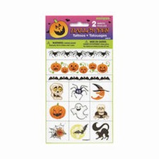 2 sheets 24 Halloween temporary tattoos party favors classroom rewards