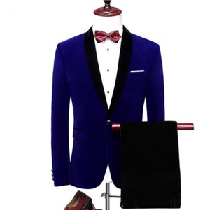 navy suede suit