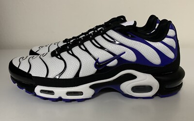 Nike Air Max Plus White Black Persian Violet Mens Sz 11.5 Running DB0682-100 NEW