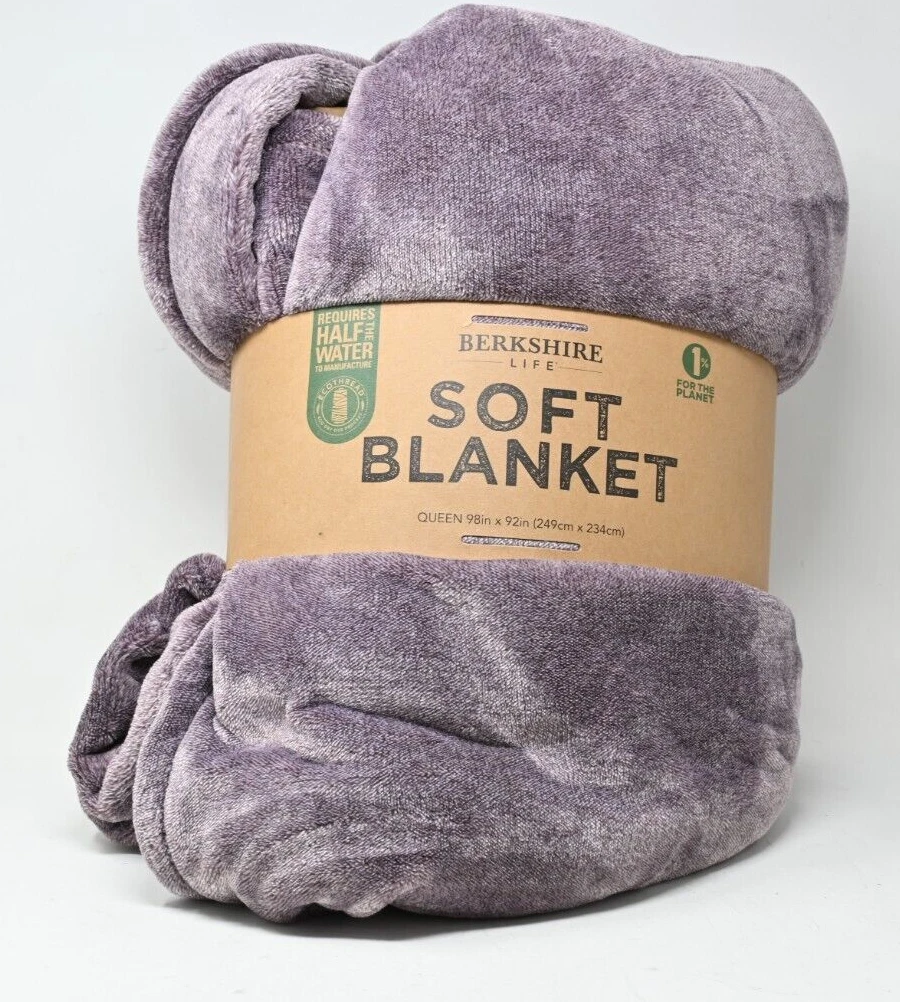 Berkshire Life Soft Queen Purple Blanket eBay