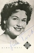 Tarjeta autógrafa 100% original firmada a mano Gina Tosti J1.64