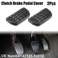 2pcs Anti-Slip Clutch Brake Pedal Cover Car Pedal Cover for Toyota RAV4 Black