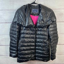 Mademoiselle Saint James Black And Pink Down Duck Full Zip Puffer Coat Size 6