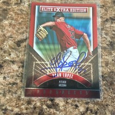 Yoan Lopez Signed 2015 Panini Elite Extra Edition Auto Arizona Diamondbacks