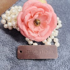 Traveler's Factory Traveler's Company Traveler's Notebook Dark Brown Leather Tag